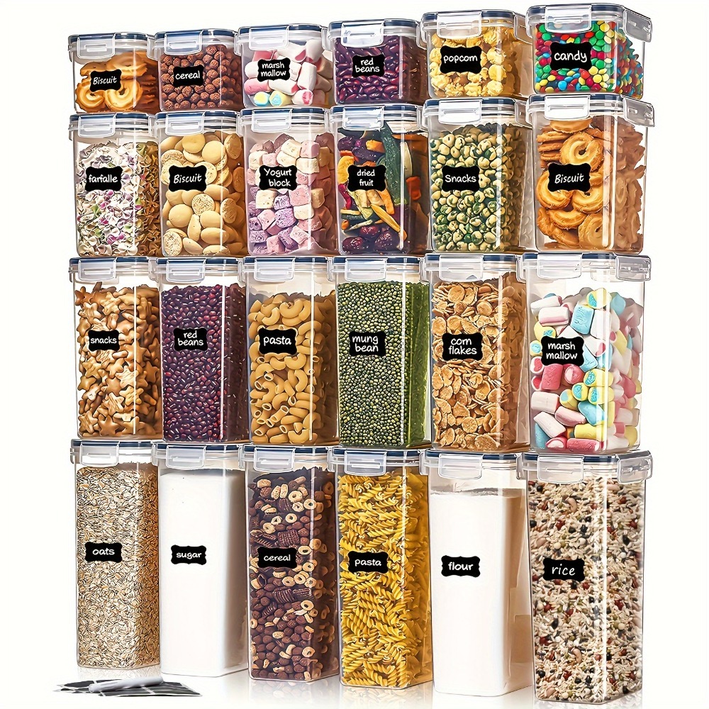 Kitchen Gadgets Organizer - 24 قطعة من حاويات تخزين الطعام،