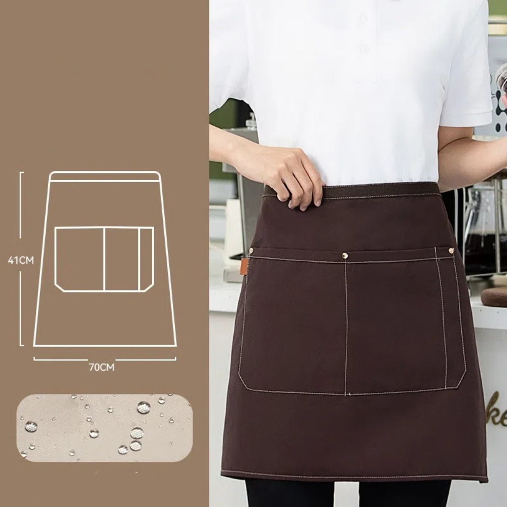 Kitchen Gadgets For Women - مريلة مطبخ قماشية نصفية مقاومة للماء
