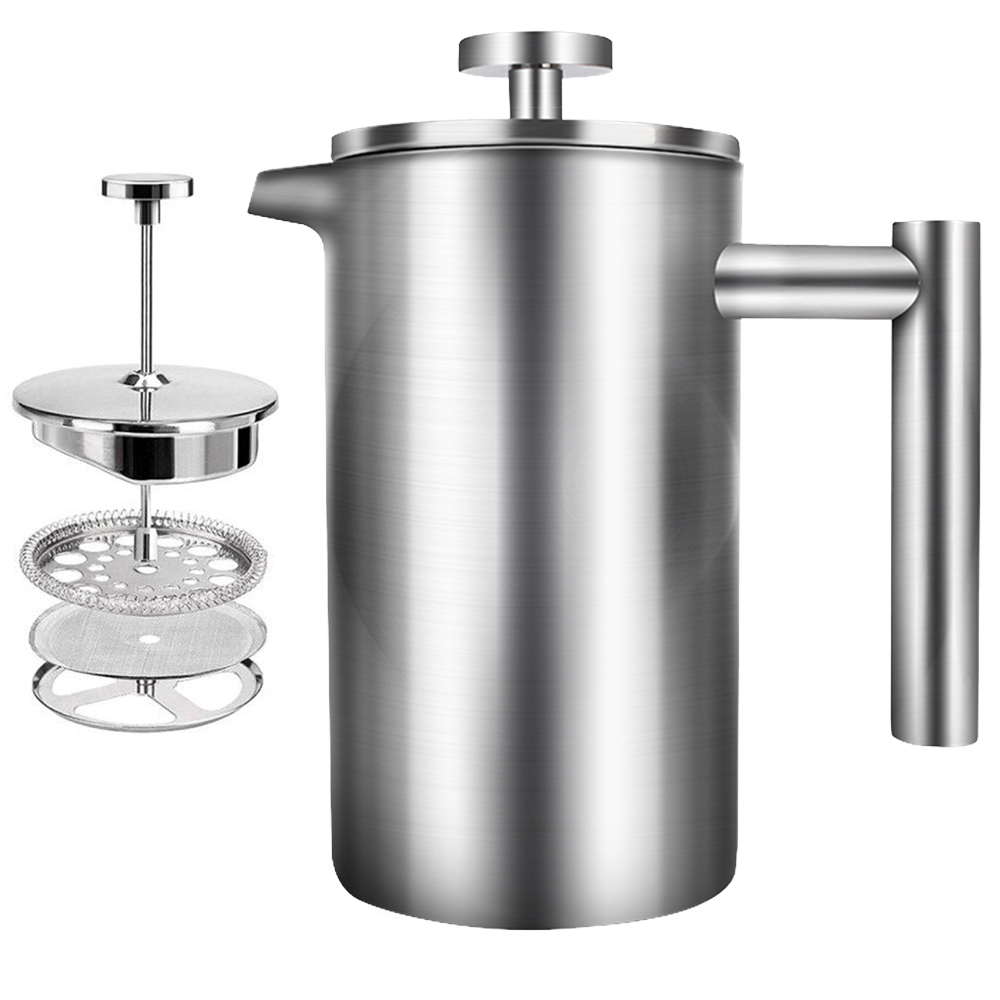 French Press Coffee Maker - ماكينة صنع قهوة فرنسية بسعة كبيرة