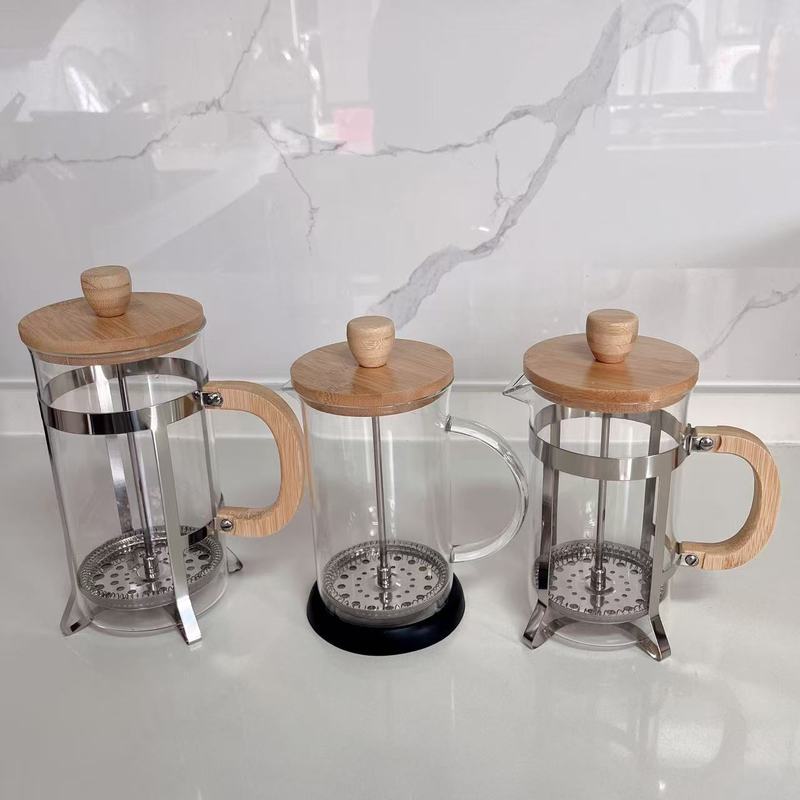 French Press Coffee Maker - وعاء قهوة فرنسي مقاوم للحرارة، وعاء