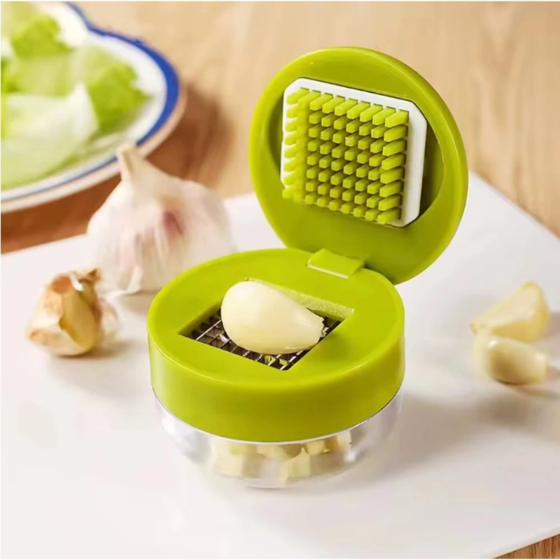 Kitchen Gadgets Vegetable Cutter - مفرمة ثوم يدوية مع صندوق تخزين،