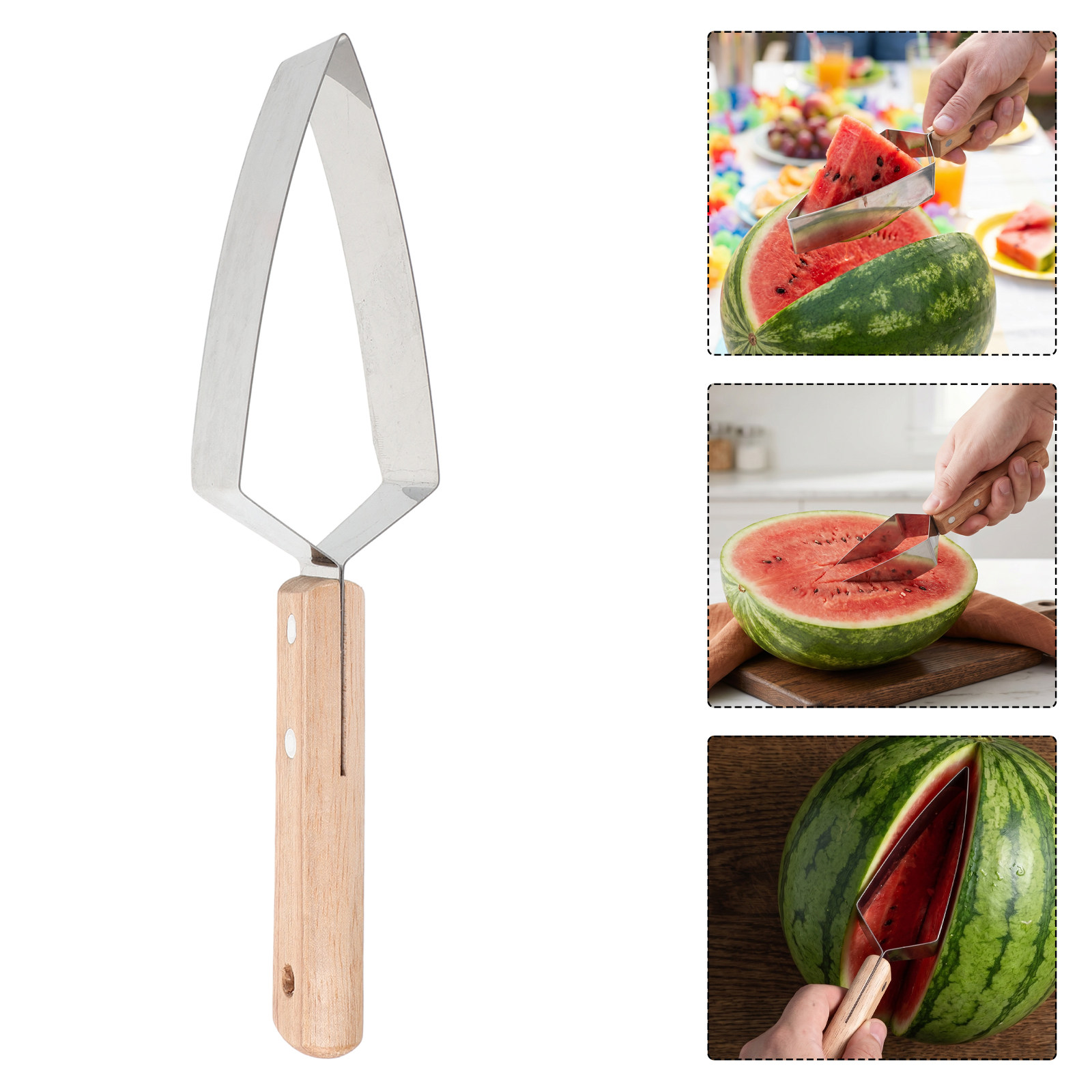 Watermelon Slicer Cutter - قطاعة بطيخ مثلثة من الفولاذ المقاوم