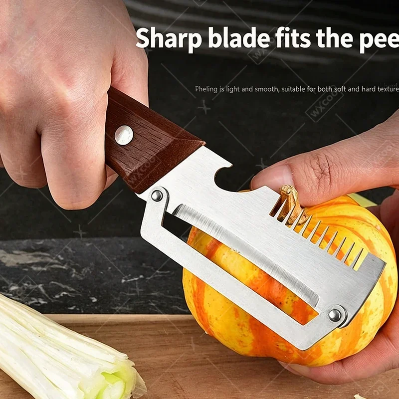 مقشرة WXCOO 2 في 1 من الفولاذ  - مراجعة Kitchen Gadgets Vegetable Cutter وسعره