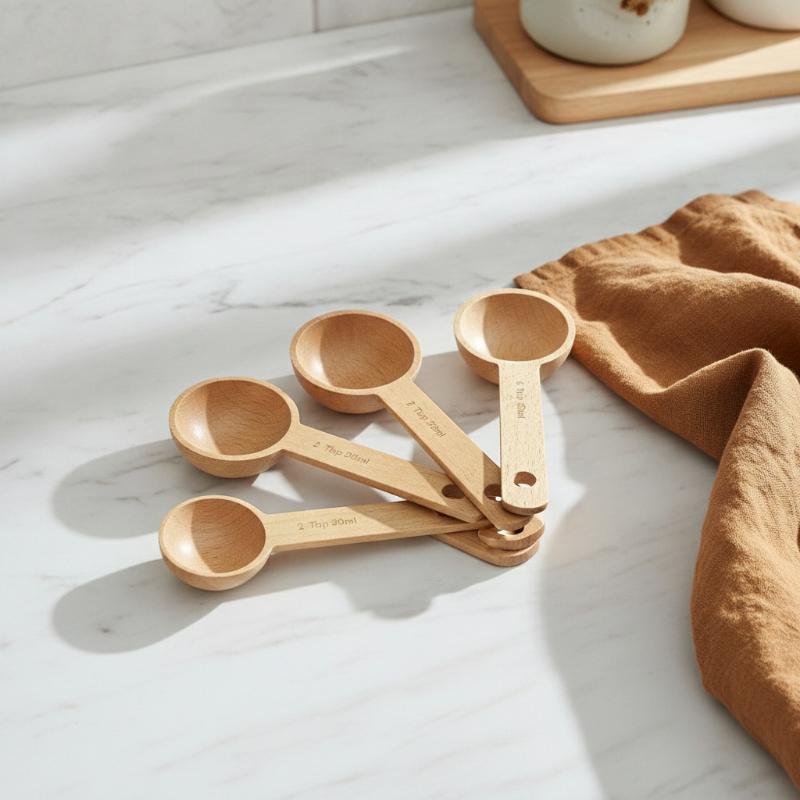 ملعقة قياس خشبية 7.5-45 مل محم - مراجعة Kitchen Gadgets To Gift وسعره