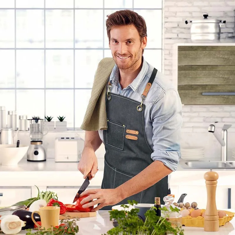 مريلة قماش منزلية مقاومة للزيت - مراجعة Kitchen Gadgets For Women وسعره