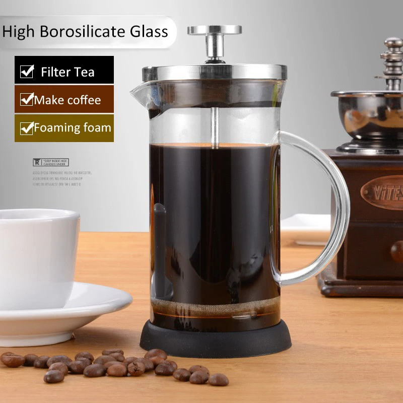 350-1000 مللي وعاء قهوة فرنسي  - مراجعة French Press Coffee Maker وسعره
