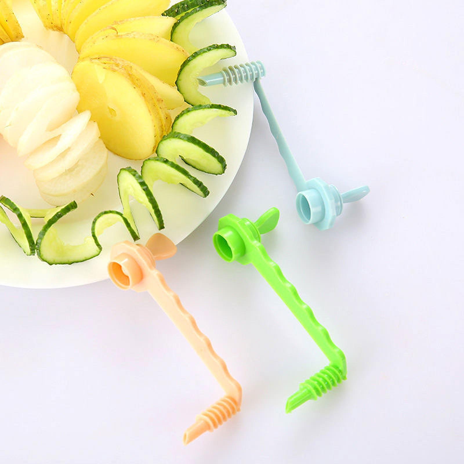 قطاعة بطاطس حلزونية من 3 قطع،  - مراجعة Kitchen Gadgets Vegetable Cutter وسعره