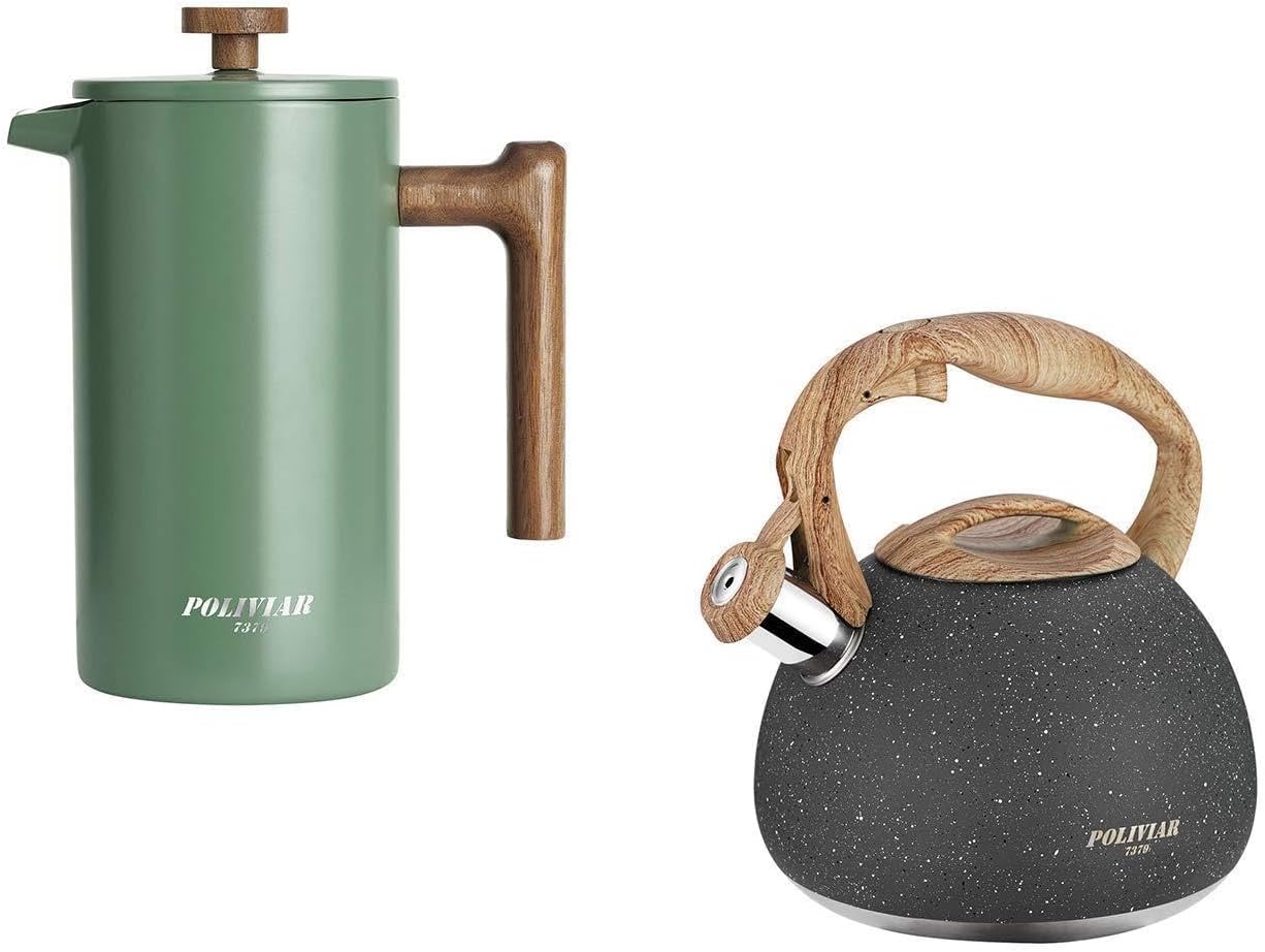 مجموعة POLIVIAR المكونة من ماك - مراجعة French Press Coffee Maker وسعره