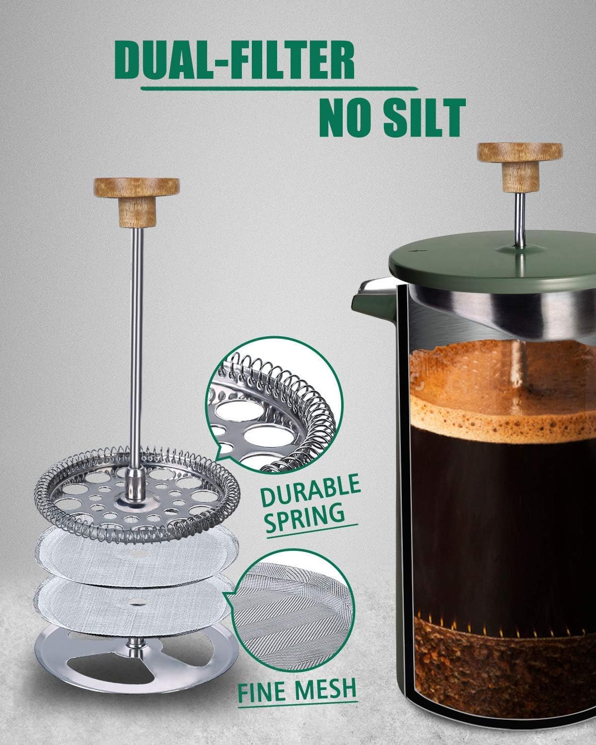 مجموعة POLIVIAR المكونة من ماك - مراجعة French Press Coffee Maker وسعره