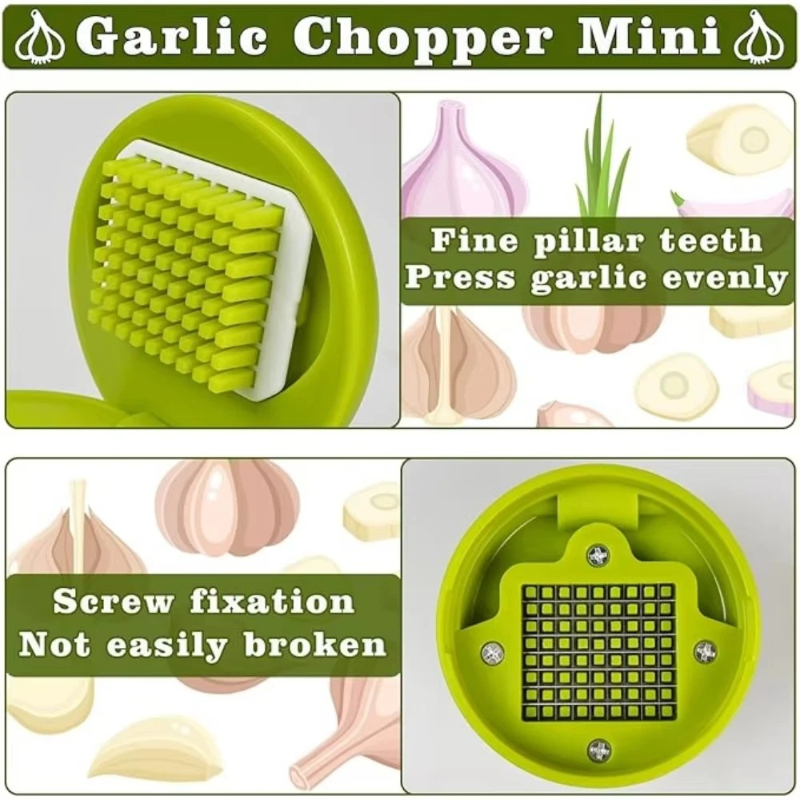 مفرمة ثوم يدوية مع صندوق تخزين - مراجعة Kitchen Gadgets Vegetable Cutter وسعره