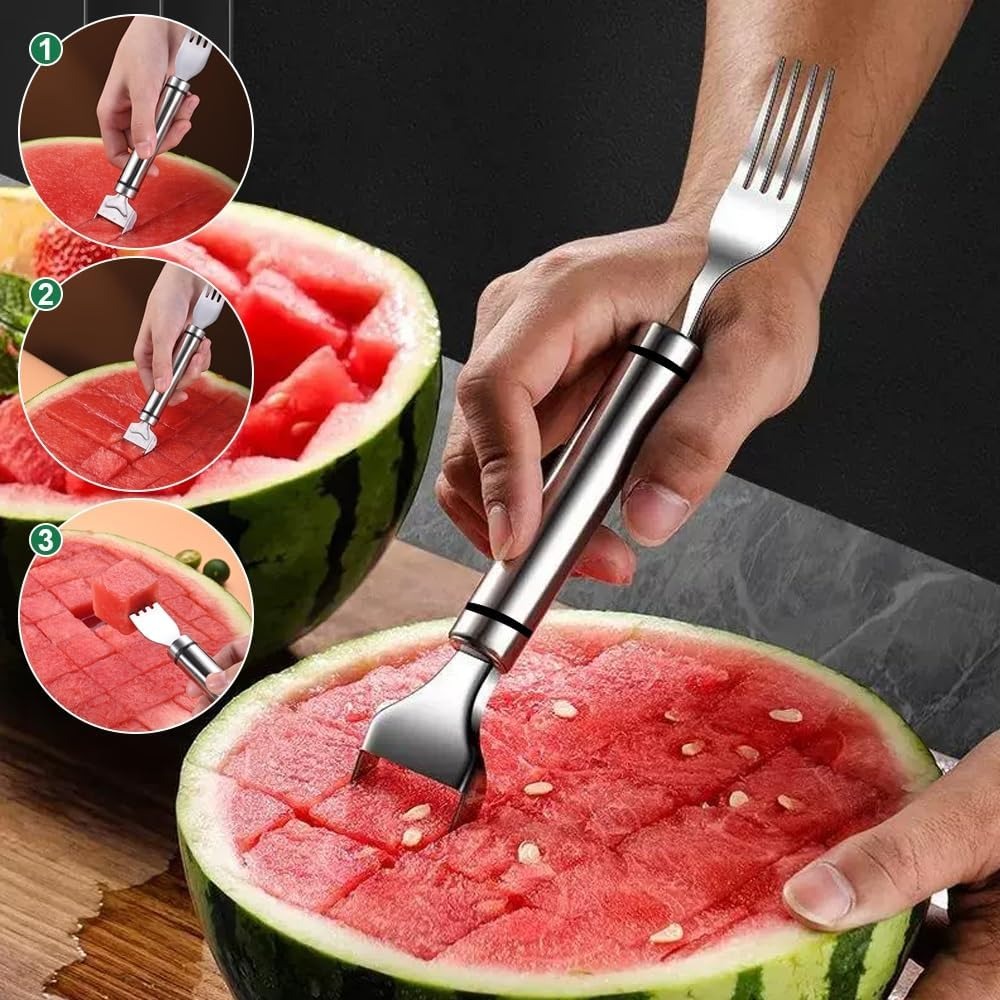 أداة تقطيع الفواكه 2 في 1 من ا - مراجعة Watermelon Slicer Cutter وسعره