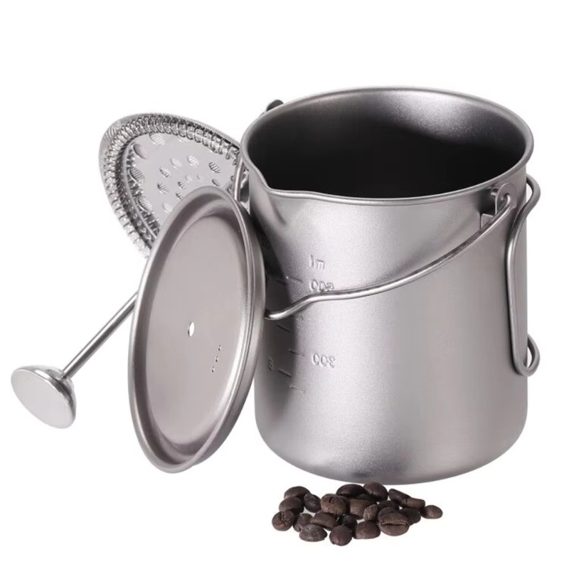 وعاء قهوة فرنسي من التيتانيوم  - مراجعة French Press Coffee Maker وسعره