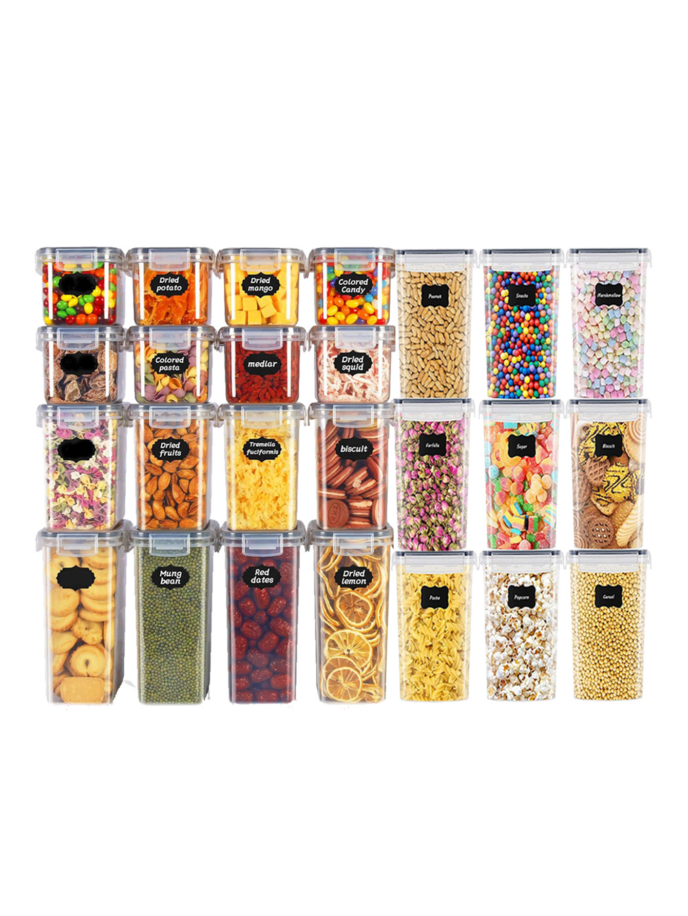 48 قطعة، حاويات تخزين طعام محك - مراجعة Kitchen Gadgets Organizer وسعره