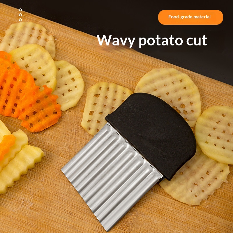 قطاعة بطاطس مموجة من الفولاذ ا - مراجعة Kitchen Gadgets Vegetable Cutter وسعره